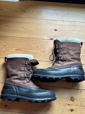 Men’s Sorel Caribou Waterproof Snow Boots Brown & Black